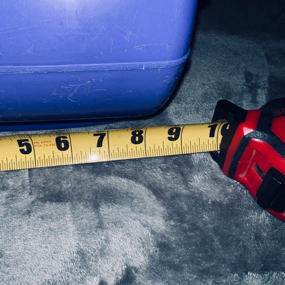 HTF Vintage blue, red and yellow Rubbermaid lunch box, cooler model #1301 - Picture 10 of 11